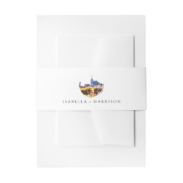 水彩ナッシュビルスカイ結婚ラインズ  招待状ベリーバンド