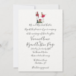 水彩ナットクラッカーテーマ結婚式招待状 招待状