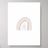 水彩ニュートラルレインボーホポスター ポスター (正面)