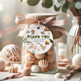 水彩ニュートラル恐竜ありがとう フェイバータグ