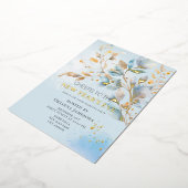 水彩ニューミレニアムイブパーティー 箔招待状 (回転した状態)