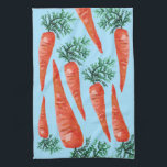 水彩ニンジンのコレクションブルー キッチンタオル<br><div class="desc">こ飾のおもしろいのカロット皿タオルでキッチン。引っ越し祝いパーティー素晴らしや結婚プレゼント！そこカスタマイズで文字も追加。私の店にもっと色や柄をチェックしなさい！</div>