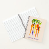 水彩ニンジンカラフル食品アート ノートブック (内部)