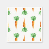 水彩ニンジンプリント スタンダードカクテルナプキン (正面)