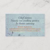 水彩ニンジン健康なシェフケータリング料理 名刺 (裏面)