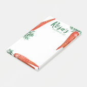 水彩ニンジン食料品店リスト食事計画 ポストイット (アングル)