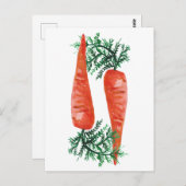 水彩ニンジン ポストカード (正面/裏面)
