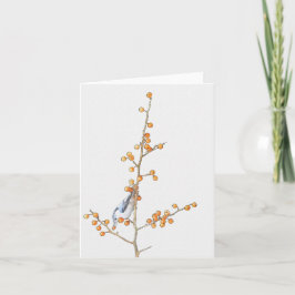 水彩ヌサッチ鳥のメモ カード