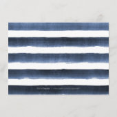 水彩ネイビーストライプの航海宿泊施設 エンクロージャーカード (裏面)