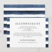 水彩ネイビーストライプの航海宿泊施設 エンクロージャーカード (正面/裏面)