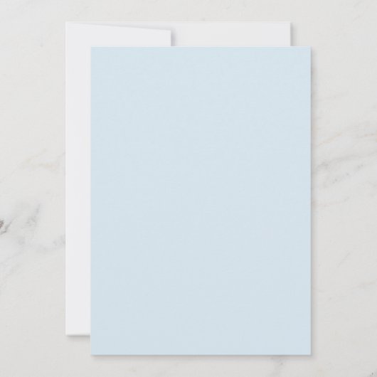 水彩ネイビーブルーエレガントフローラブライダルシャワー 招待状 (裏面)