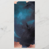 水彩ネイビーブルームーディーズバラ結婚金ゴールド プログラム (裏面)