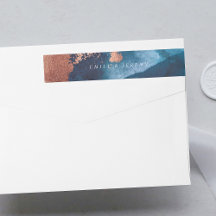 水彩ネイビーブルームーディーズバラ結婚金ゴールド