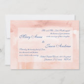 水彩ネイビー＆ブッシュのウェディング 招待状 (裏面)