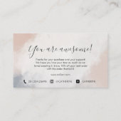 水彩ネイルアート事業サンキューカード 名刺 (裏面)