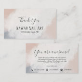 水彩ネイルアート事業サンキューカード 名刺 (正面/裏面)