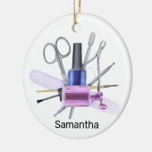 水彩ネイルサロンパーソナライズされた爪、 ネイルポーランド セラミックオーナメント (左)