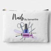 水彩ネイルサロンマニキュア爪、 ネイルポーランド アクセサリーポーチ (正面)