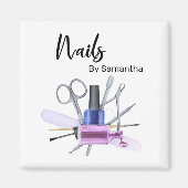 水彩ネイルサロンマニキュア爪、 ネイルポーランド マグネット (正面)