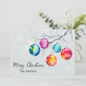 水彩ネオンカラフルクリスマス シーズンカード (スタンド正面)