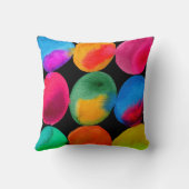 水彩ネオンスポットポップ・アートのアート クッション (裏面)