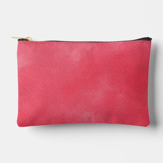 水彩ネオン鮮やかなピンク色の模様 アクセサリーポーチ (正面)