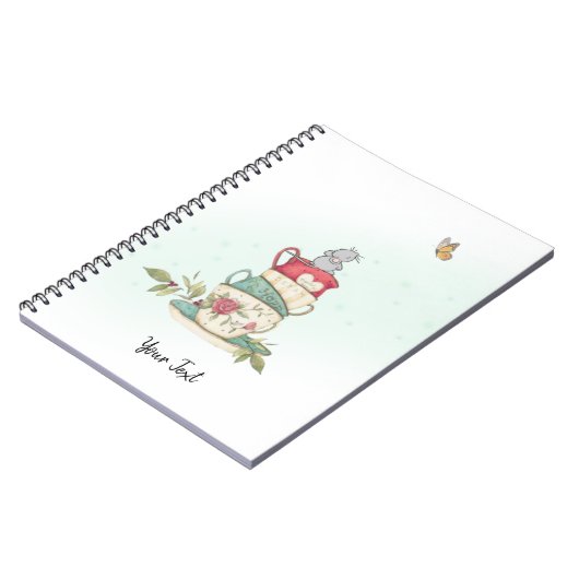 水彩ネズミカスタム緑 ノートブック (左側)