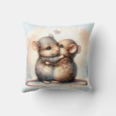 水彩ネズミハグ クッション (裏面)