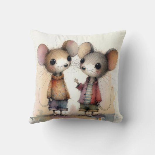 水彩ネズミ クッション (裏面)
