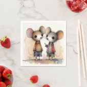 水彩ネズミ スタンダードカクテルナプキン (インサイチュ)