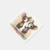 水彩ネズミ スタンダードカクテルナプキン (角)