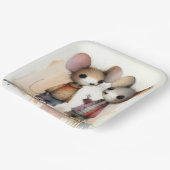 水彩ネズミ ペーパープレート (傾斜あり)