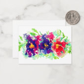 水彩ノートカードのパンジー ノートカード (正面/裏面インサイチュ)