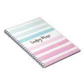 水彩ノートブストライプック ノートブック (右側)