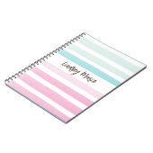 水彩ノートブストライプック ノートブック (左側)