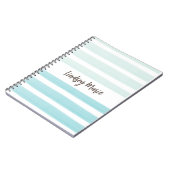 水彩ノートブストライプック ノートブック (左側)