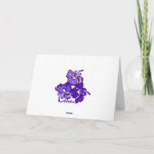 水彩ハイビスカスグリーティングカード カード (裏面)