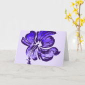 水彩ハイビスカスグリーティングカード カード (黄色い花)