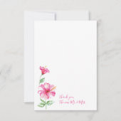 水彩ハイビスカスサンキューステーショナリー ノートカード (正面)