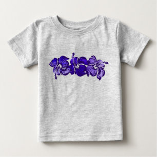 水彩ハイビスカストダンダーティー ベビーTシャツ