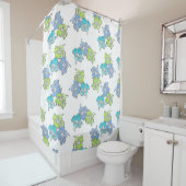 水彩ハイビスカスハワイアントロピカル シャワーカーテン (インサイチュ)