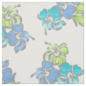 水彩ハイビスカスハワイアントロピカル ファブリック (見本)