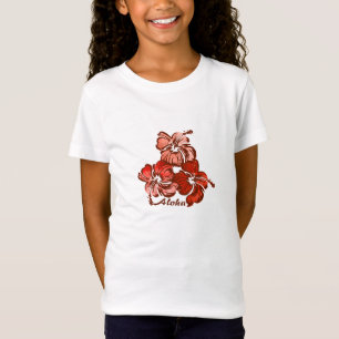 水彩ハイビスカスハワイアントロピカル Tシャツ