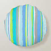 水彩ハイビスカスハワイアンフローラリバーシブル ラウンドクッション (裏面)