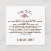 水彩ハイビスカスマウイ結婚ズ エンクロージャーカード (正面)