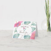 水彩ハイビスカスマウイ結婚ズ サンキューカード (正面)