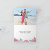 水彩ハイビスカスマウイ結婚ズ サンキューカード (内部)