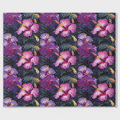 水彩ハイビスカスラッピング紙 ラッピングペーパー (フラット)