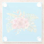 水彩ハイビスカス ガラスコースター (裏面)