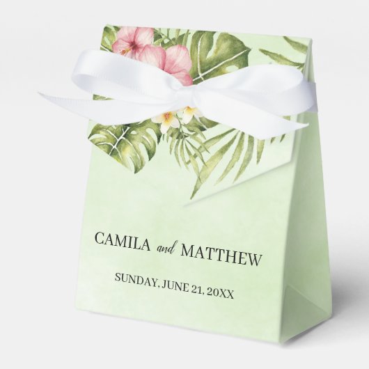 水彩ハイビスカス フェイバーボックス (正面サイド)